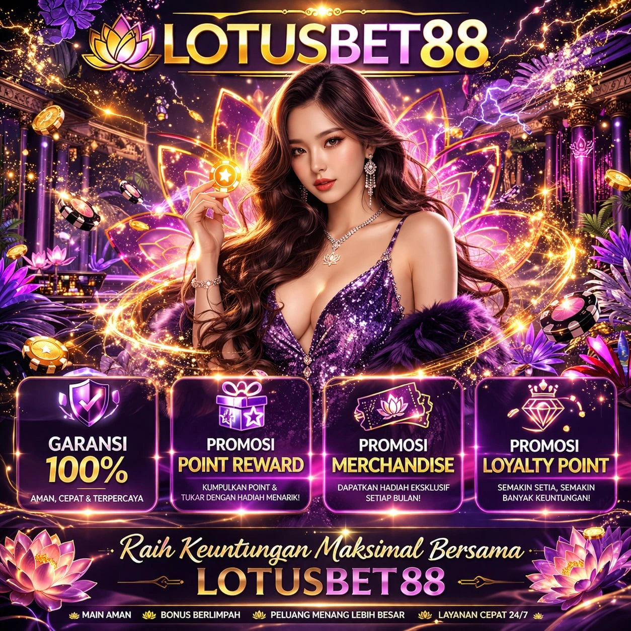 LOTUSBET88 BONUS GARANSI 100%
